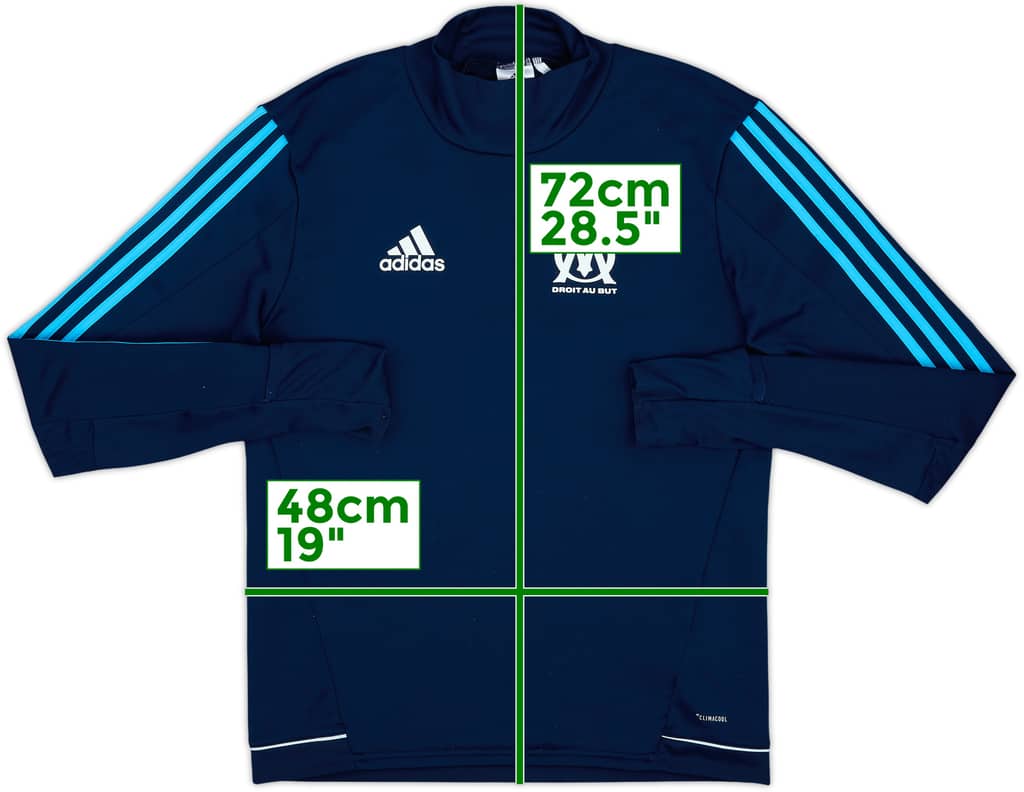 2017-18 Olympique Marseille adidas Sweat Top - 8/10 - (S)