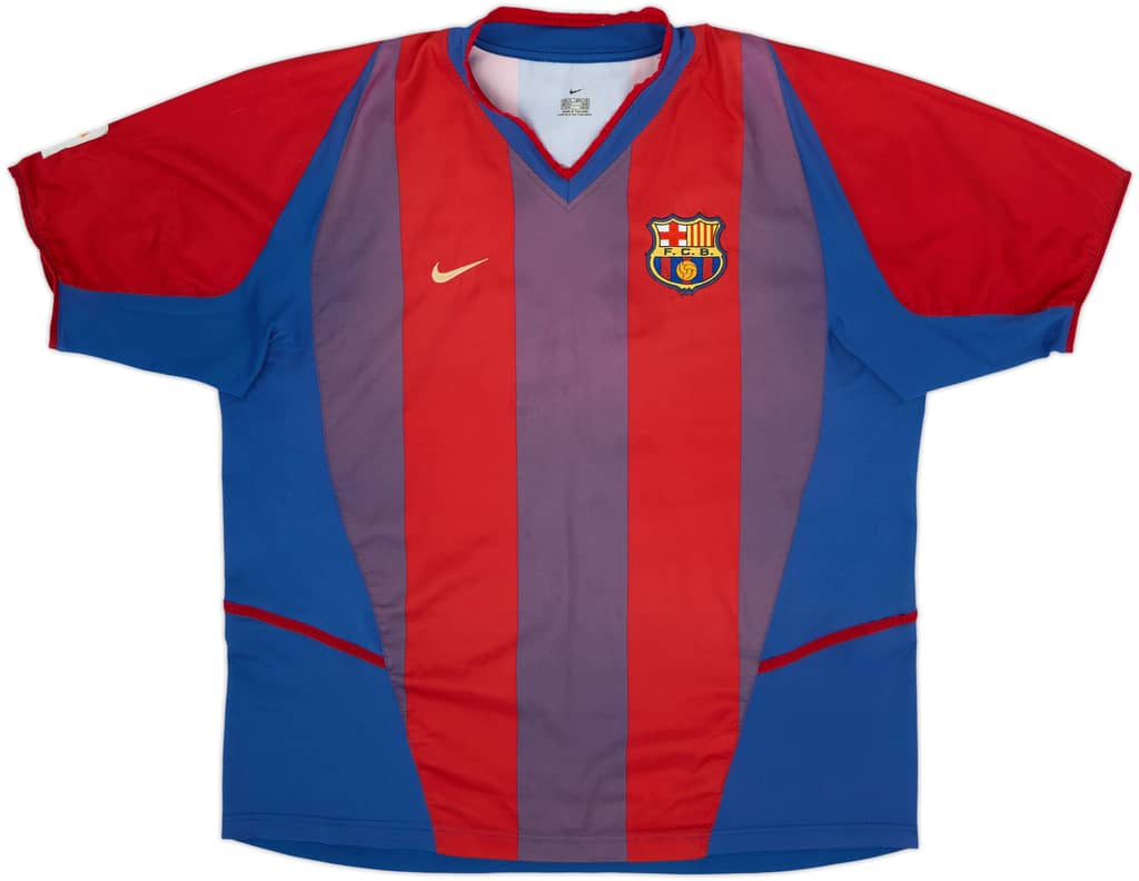 2002-03 Barcelona Home Shirt - 4/10 - (XL)