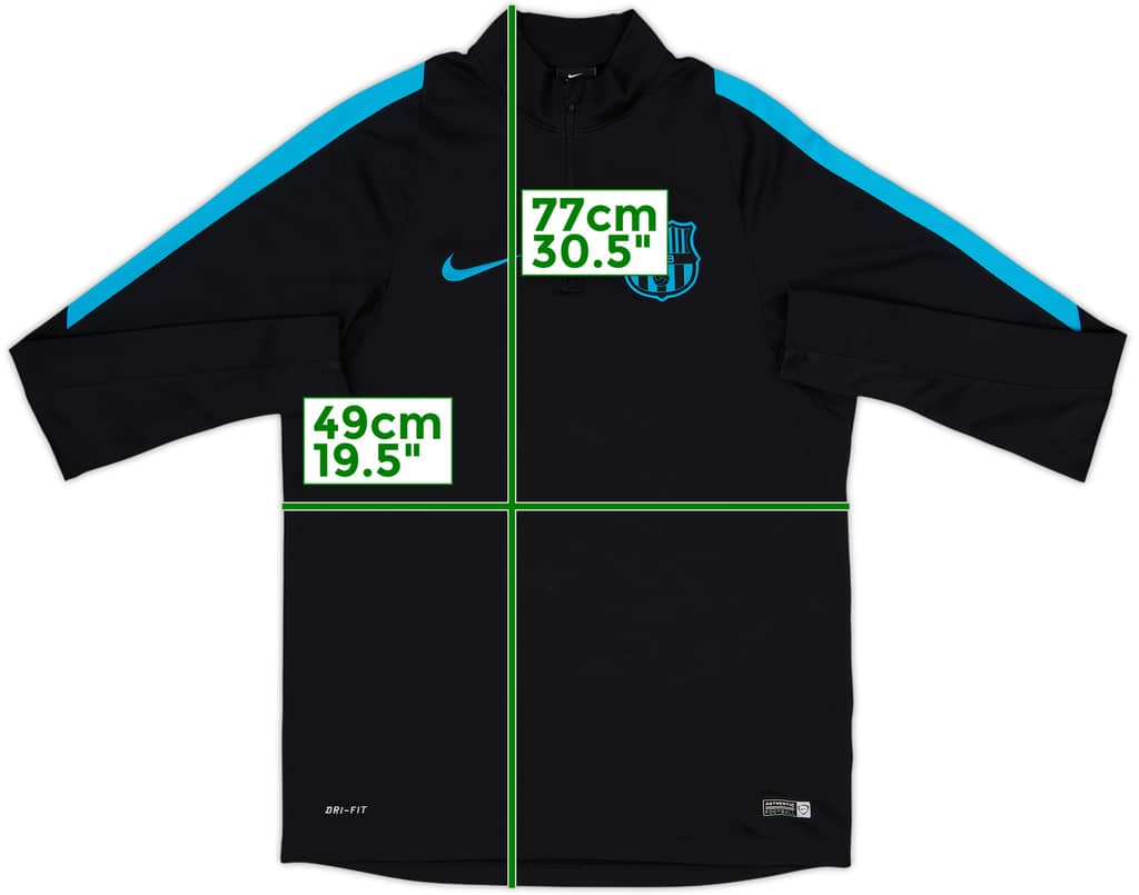 2015-16 Barcelona Nike 1/4 Zip Drill Top - 9/10 - (M)