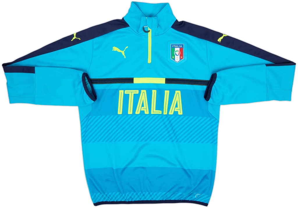 2016-17 Italy Puma 1/4 Zip Training Top - 8/10 - (M)