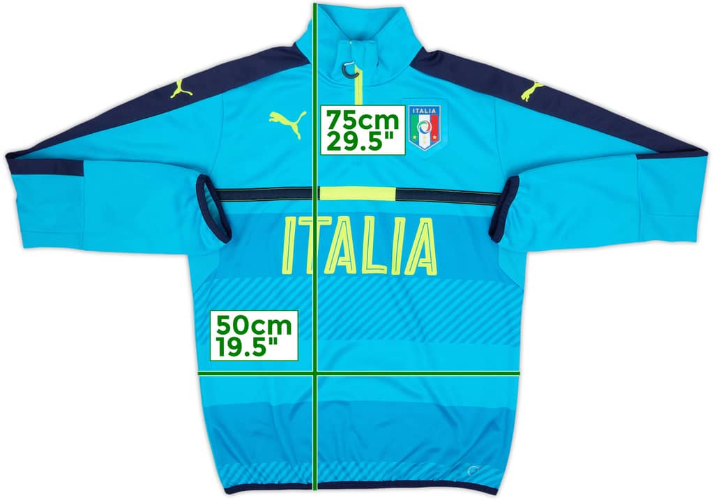2016-17 Italy Puma 1/4 Zip Training Top - 8/10 - (M)