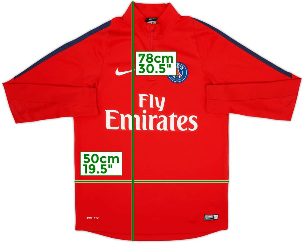 2016-17 Paris Saint-Germain Nike 1/4 Zip Drill Top - 8/10 - (M)