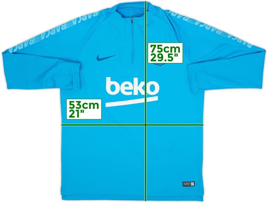 2019-20 Barcelona Nike 1/4 Zip Drill Top - 8/10 - (L)