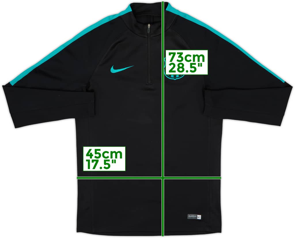 2016-17 Barcelona Nike Top de Entrenamiento con Cremallera de 1/4 - 8/10 - (S)