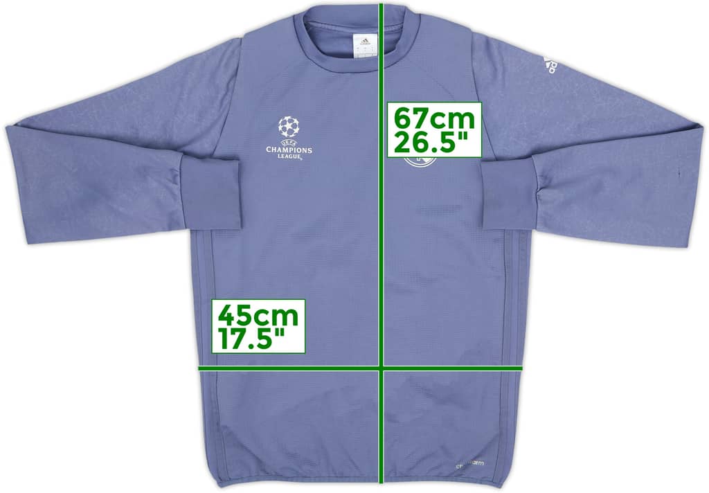 2016-17 Real Madrid adidas CL Sweat Top - 8/10 - (S)
