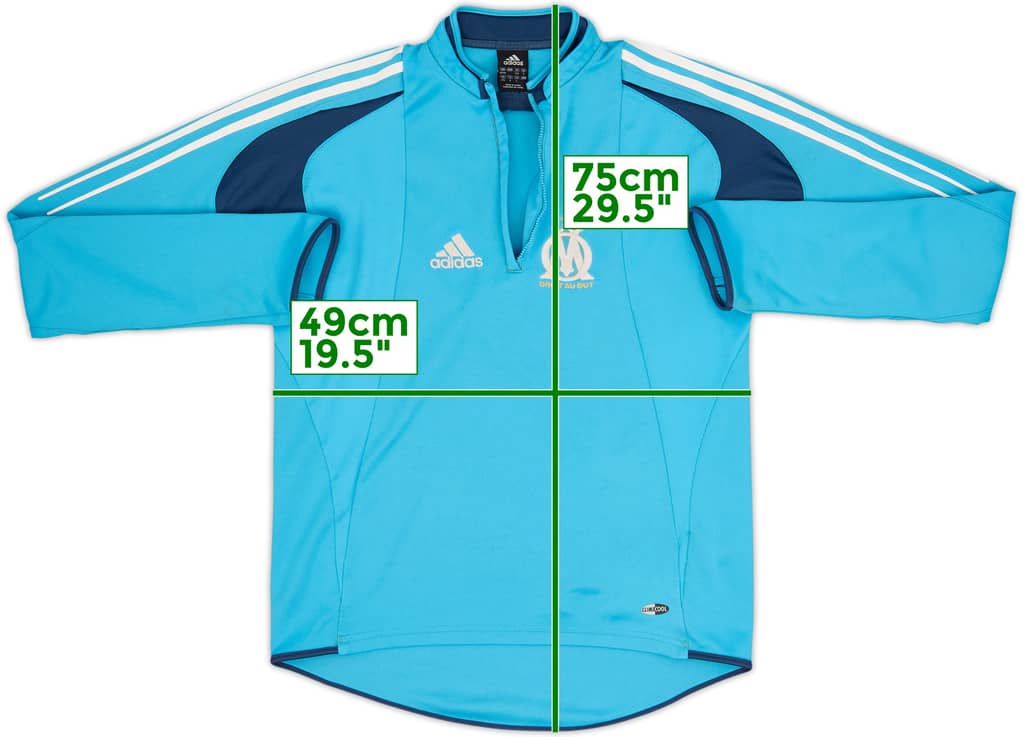 2004-05 Olympique Marseille adidas 1/4 Zip Drill Top - 5/10 - (M)