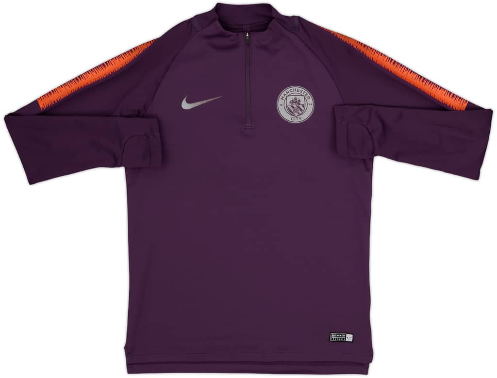 2018-19 Manchester City Nike 1/4 Zip Training Top - 6/10 - (S)