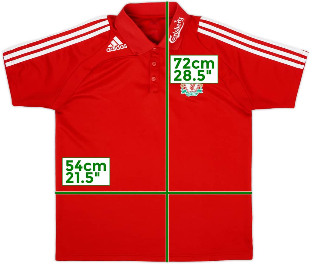 2008-09 Liverpool adidas Polo Shirt - 8/10 - (L)
