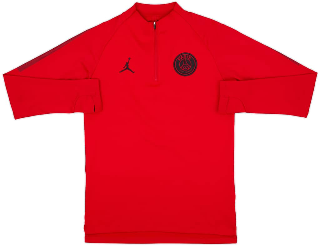 2018-19 Paris Saint-Germain Jordan 1/4 Zip Training Top - 8/10 - (S)