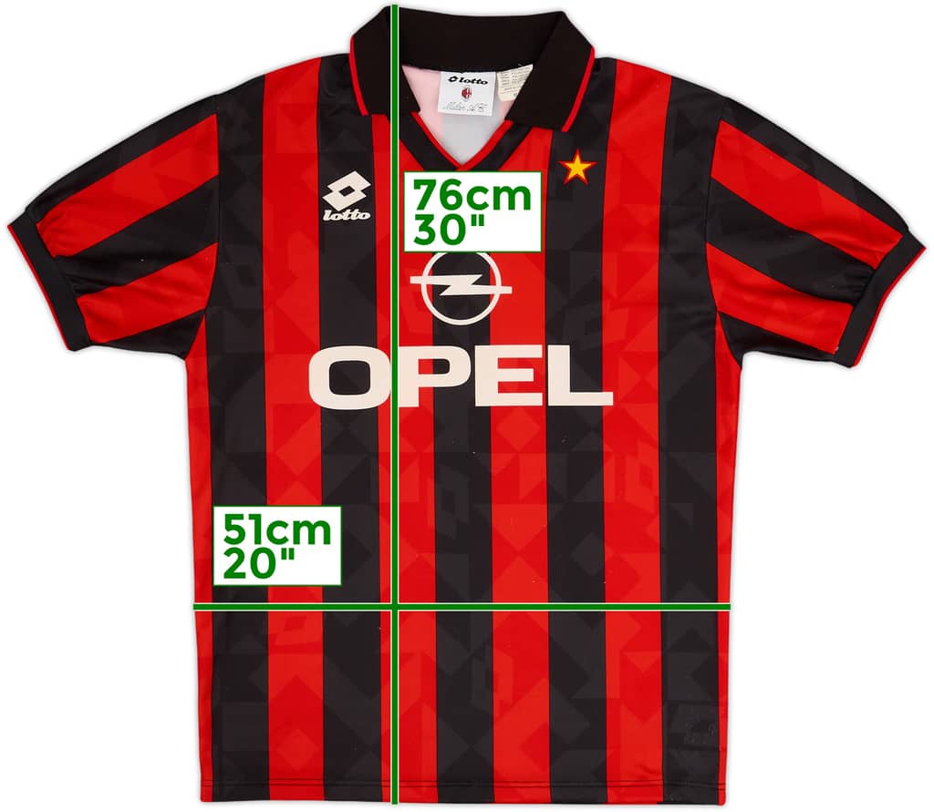 1994-95 AC Milan Home Shirt - 8/10 - (M)