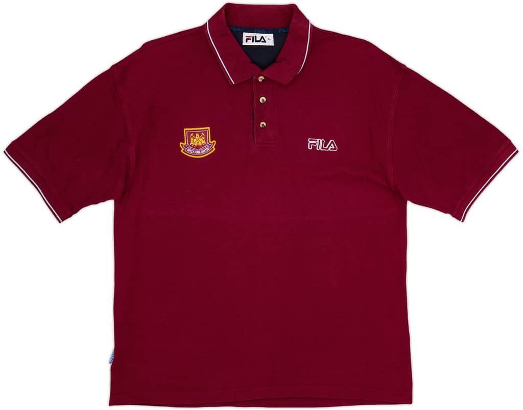 2002-03 West Ham Fila Polo Shirt - 8/10 - (XL)