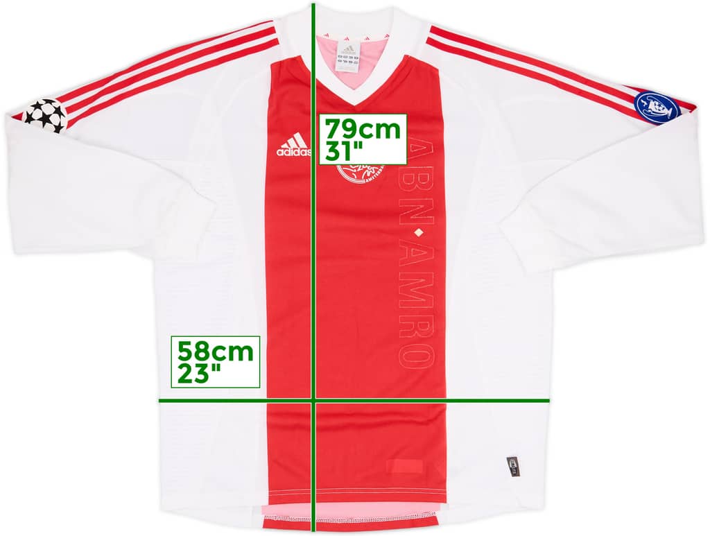 2002-04 Ajax Home L/S Shirt - 4/10 - (L)