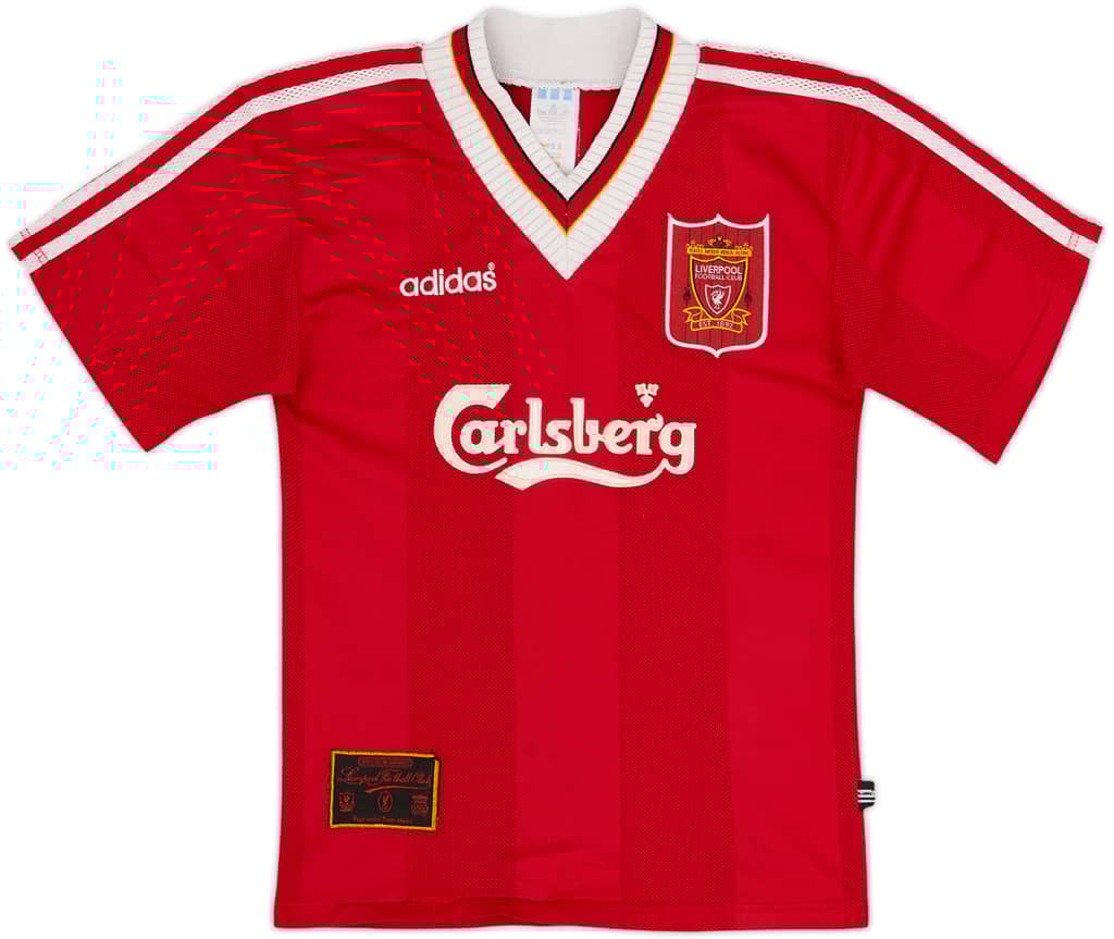 1995-96 Liverpool Home Shirt - 6/10 - (L.Boys)