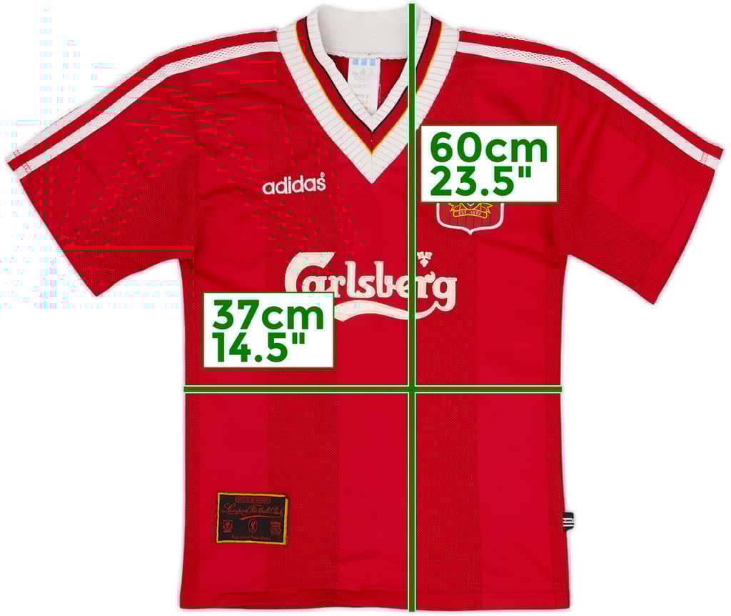 1995-96 Liverpool Home Shirt - 6/10 - (L.Boys)