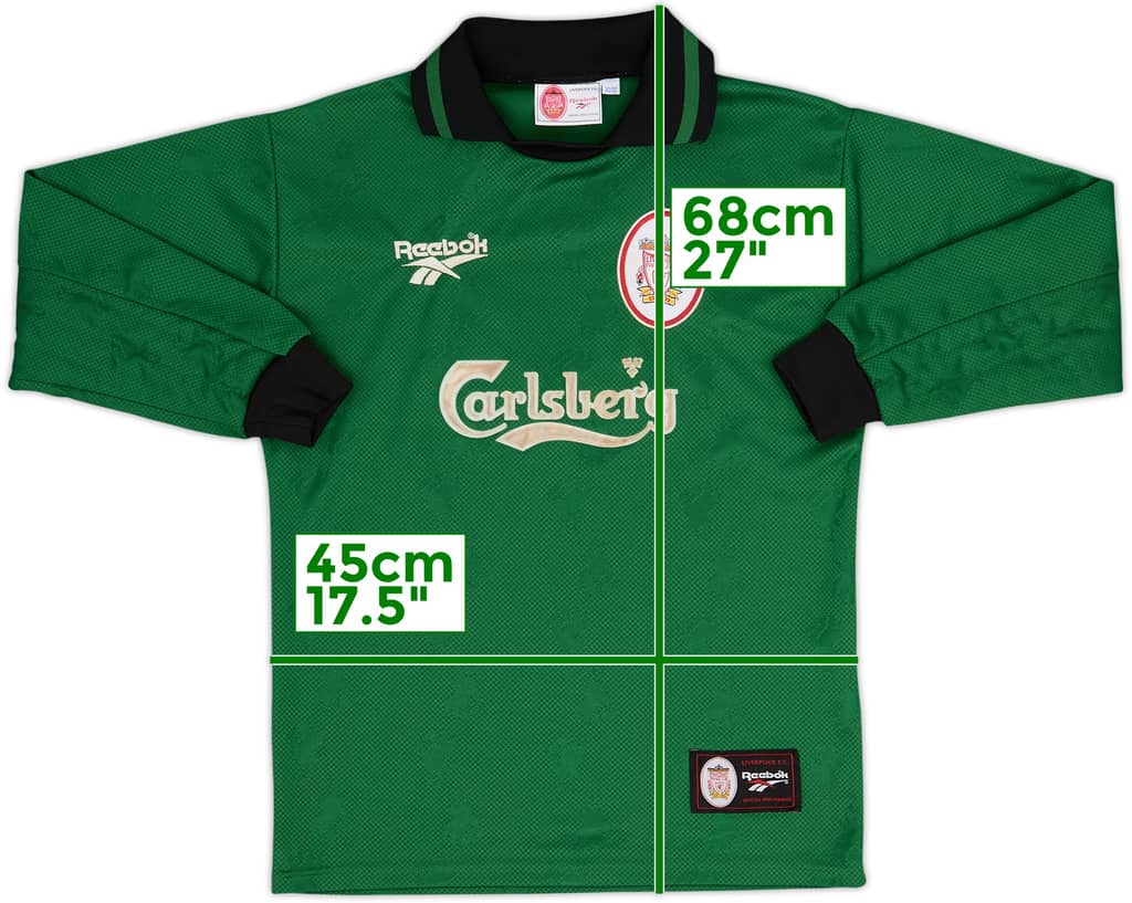 1996-97 Liverpool GK Shirt - 6/10 - (L.Boys)