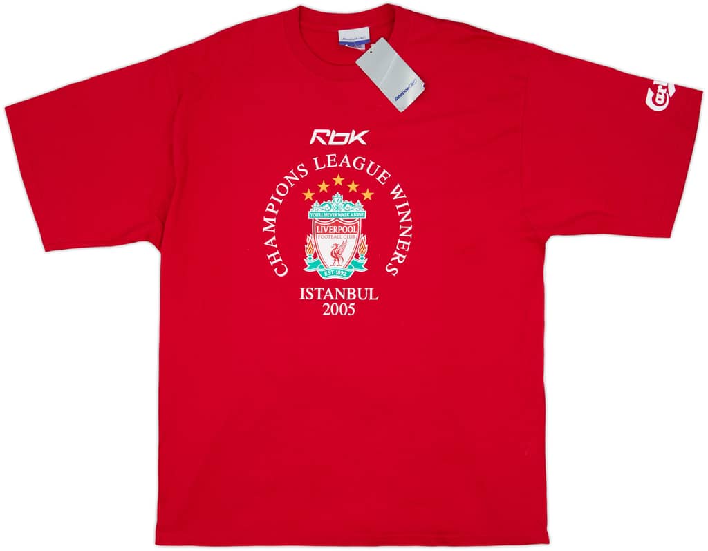 2005-06 Liverpool 'Champions League Winners' Cotton Tee (XXL)