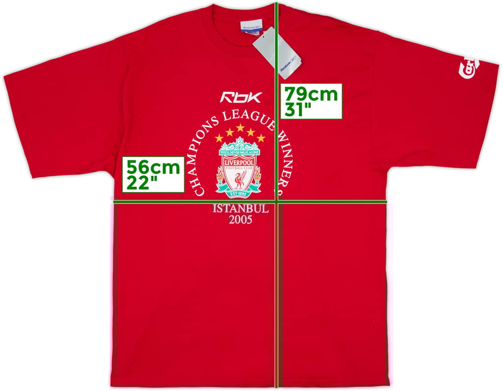 2005-06 Liverpool 'Champions League Winners' Cotton Tee (XXL)