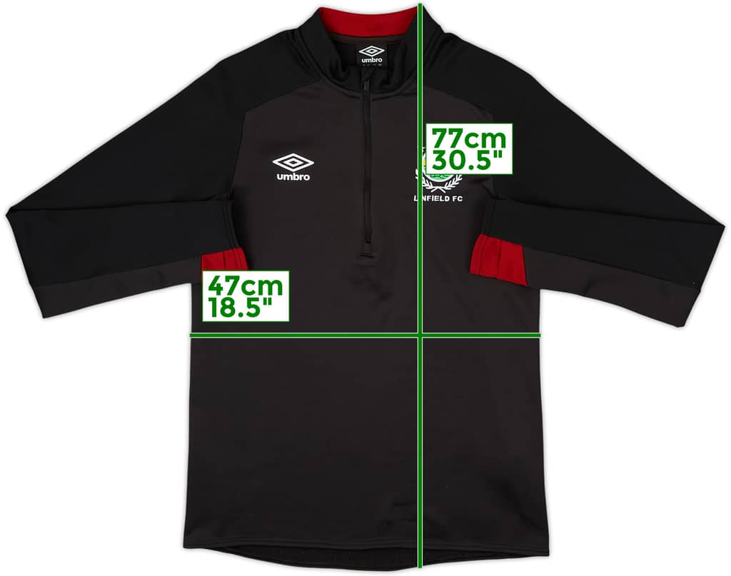 2019-20 Linfield Umbro 1/4 Zip Training Top - 8/10 - (S)