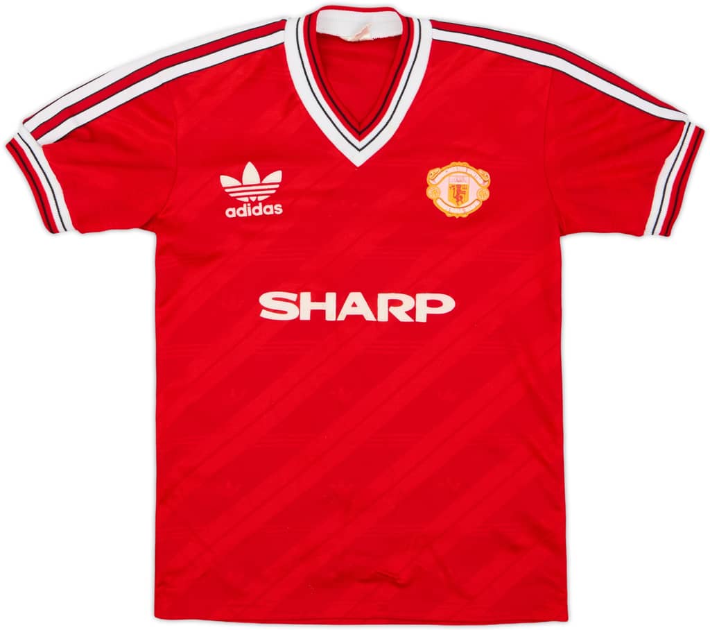 1986-88 Manchester United Home Shirt - 7/10 - (L.Boys)