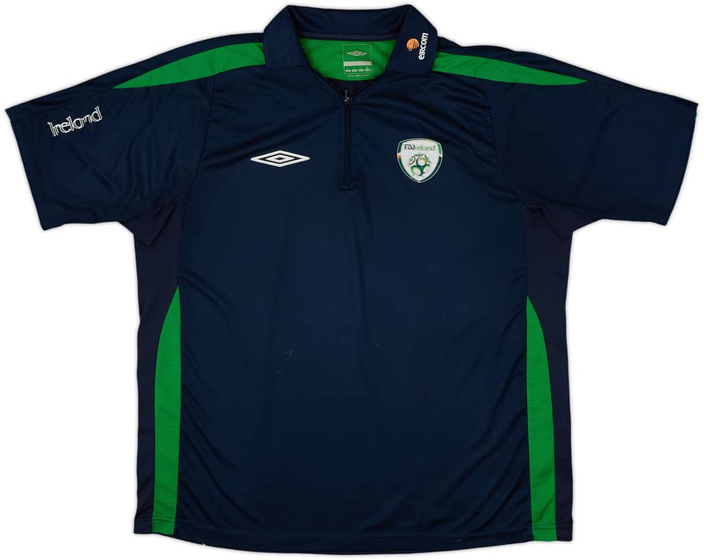 2007-08 Ireland Umbro 1/4 Zip Polo Shirt - 6/10 - (L)