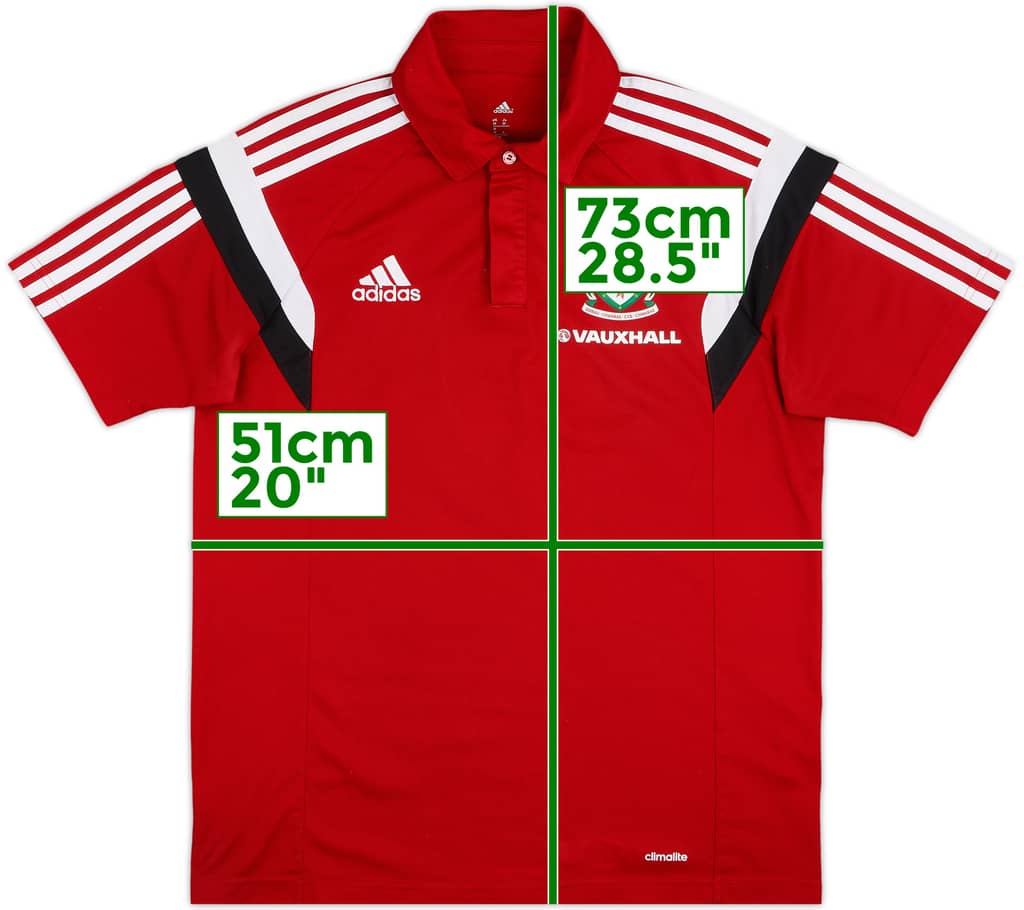 2013-14 Wales adidas Polo Shirt - 7/10 - (M)