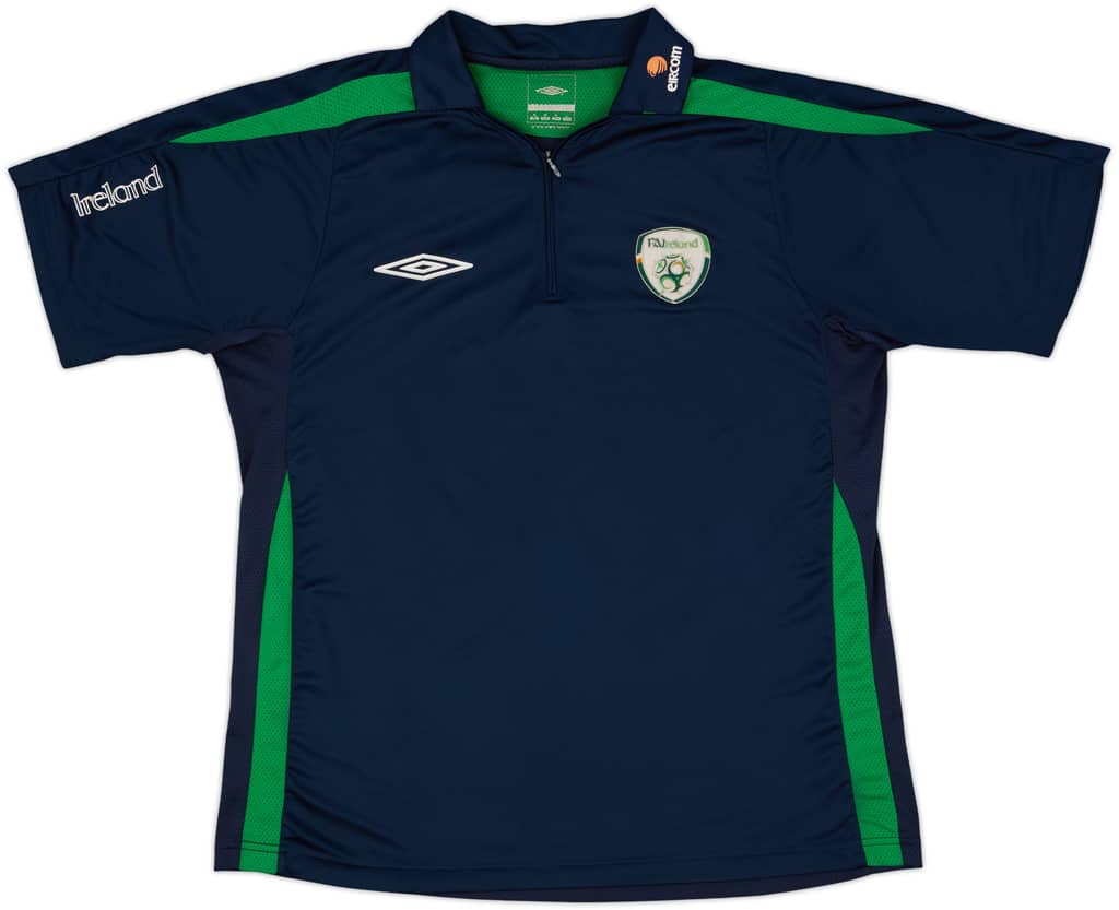 2007-08 Ireland Umbro 1/4 Zip Polo Shirt - 7/10 - (M)