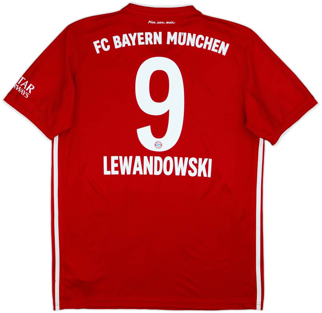 2020-21 Bayern Munich Home Shirt Lewandowski #9 - 7/10 - (L)