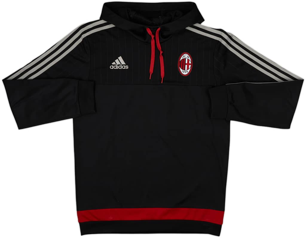 2015-16 AC Milan adidas Hooded Sweat Top - 7/10 - (XL.Boys)