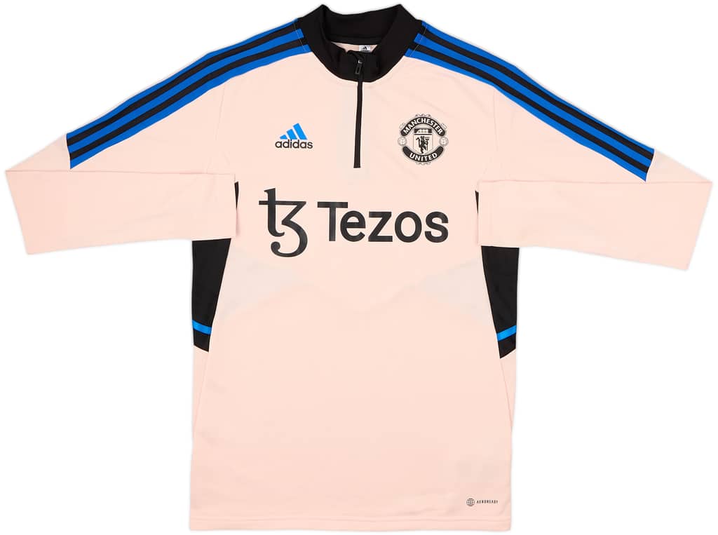 2022-23 Manchester United adidas Top de entrenamiento 1/4 Cremallera - 8/10 - (S)