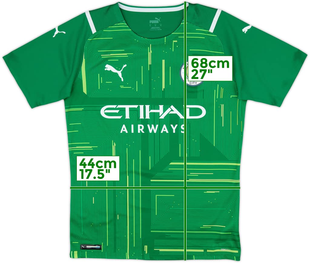 Camiseta de portero auténtica de manga corta del Manchester City 2023-24 - 10/10 - (M)
