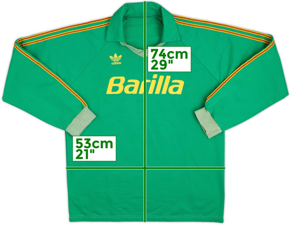 1991-92 Roma adidas GK Training Shirt - 9/10 - (L)