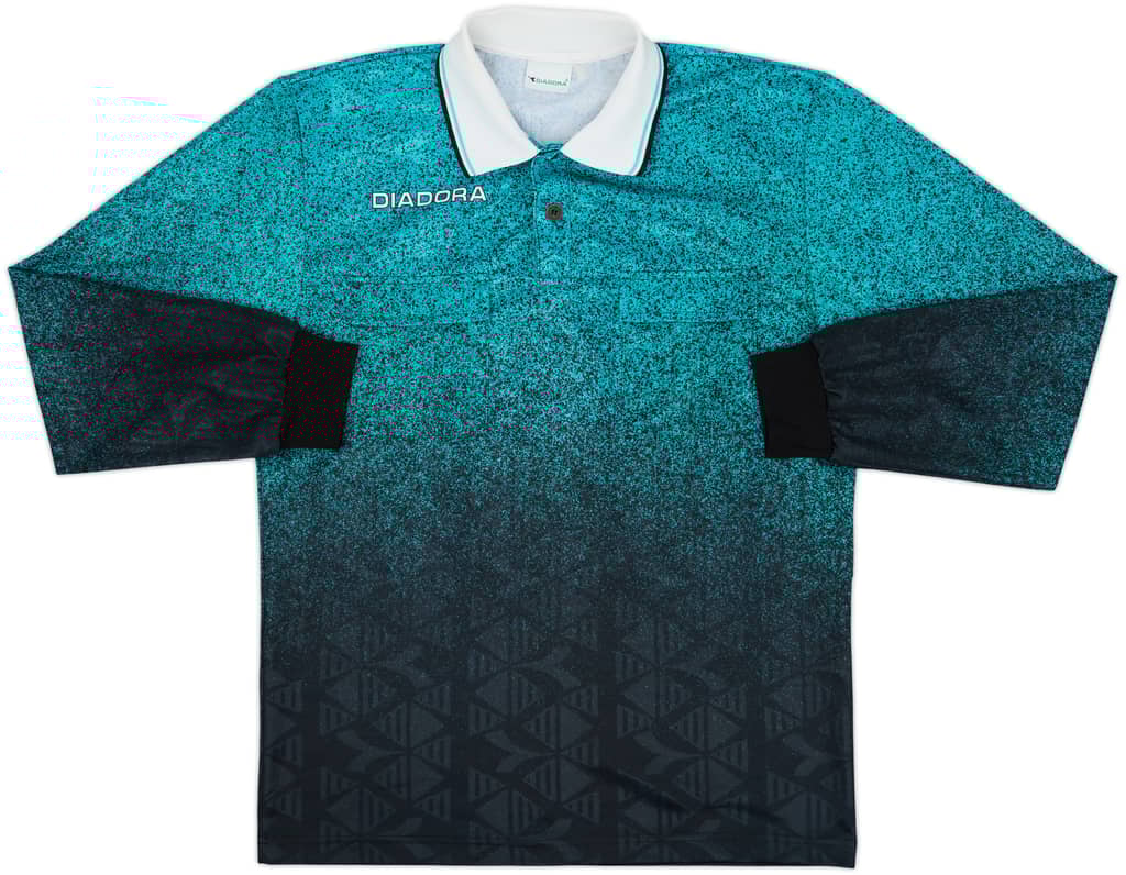 1990s Italia FIGC Diadora Camiseta Manga Larga Árbitro - 9/10 - (L)