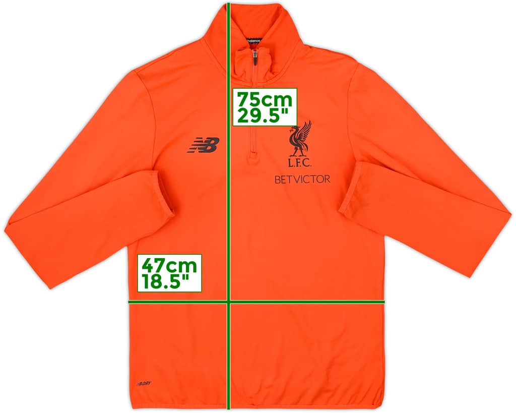 2016-17 Liverpool New Balance 1/4 Zip Training Top - 6/10 - (S)