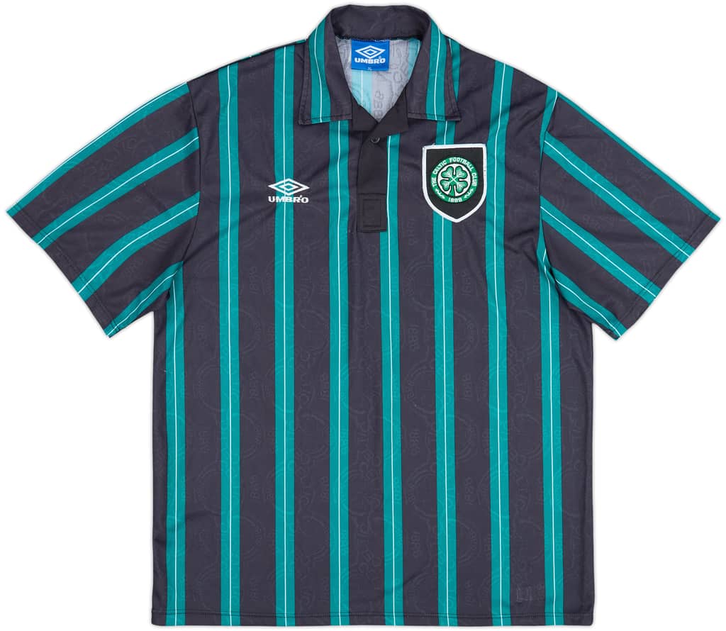 1992-93 Celtic Away Shirt - 8/10 - (XL)
