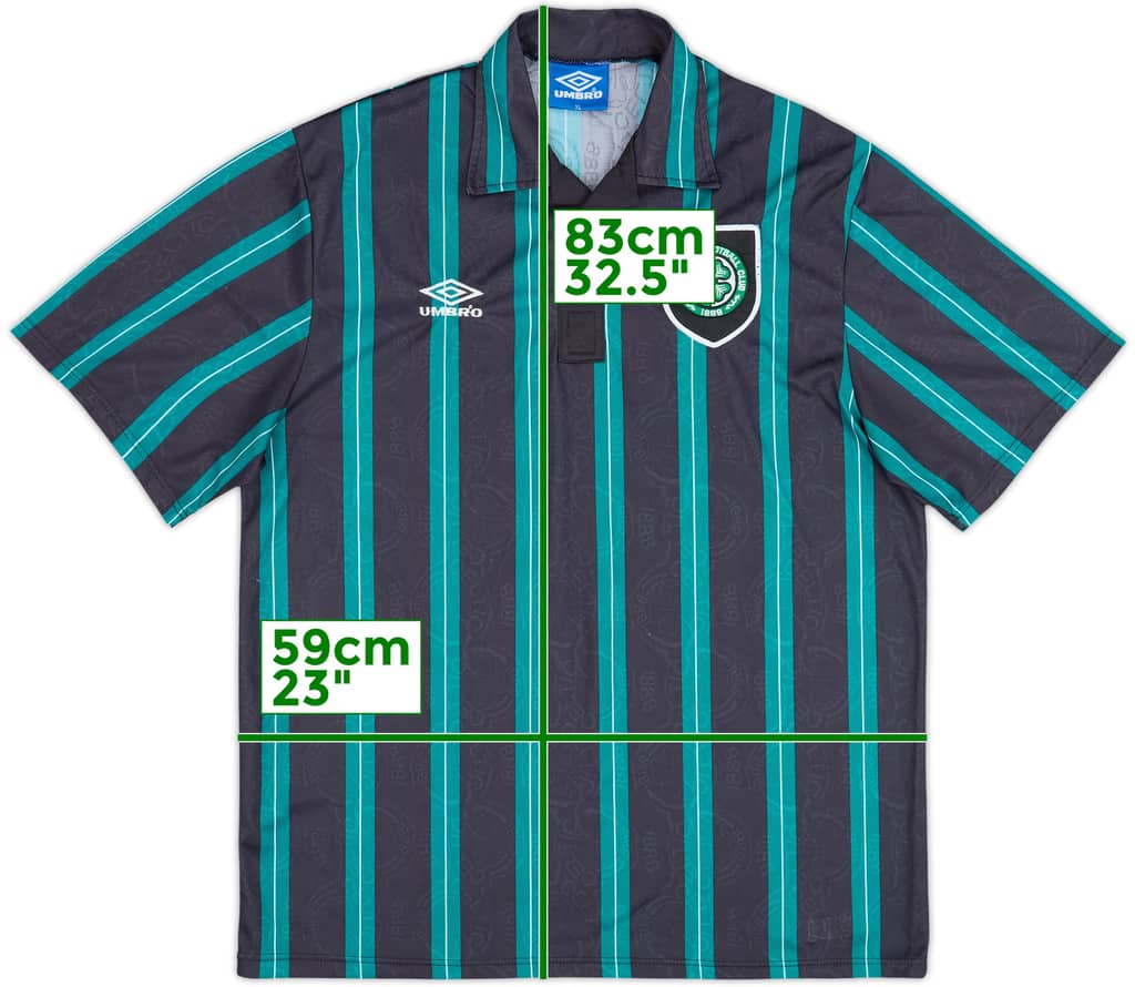 1992-93 Celtic Away Shirt - 8/10 - (XL)