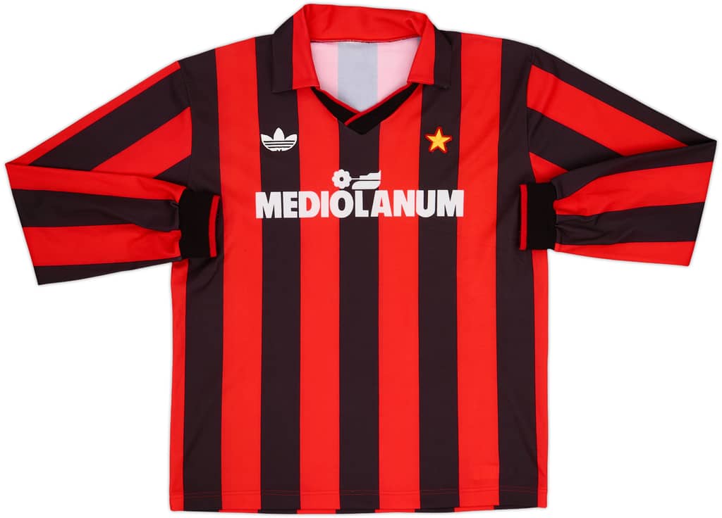 1990-91 AC Milan Home L/S Shirt - 9/10 - (L)