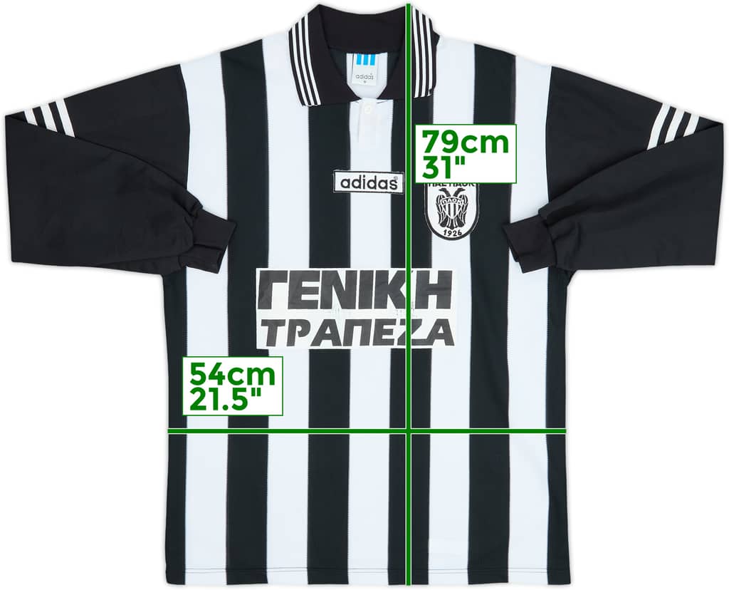 1997-98 PAOK Home L/S Shirt - 7/10 - (M)