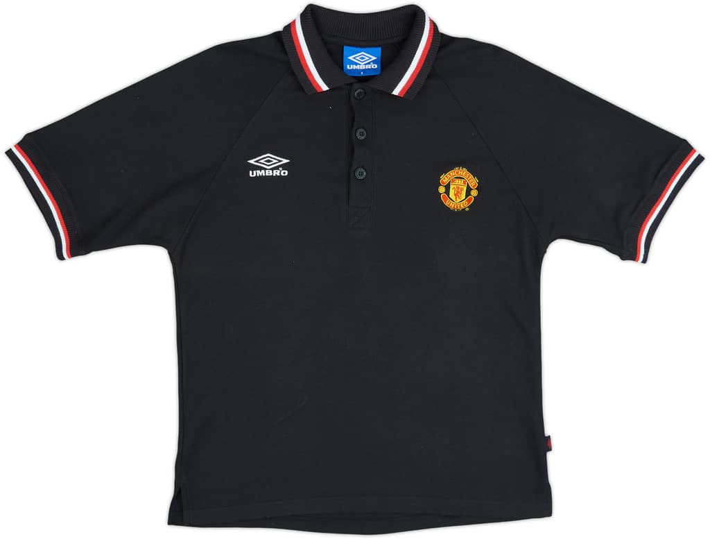 1998-99 Manchester United Umbro Polo Shirt - 9/10 - (S)