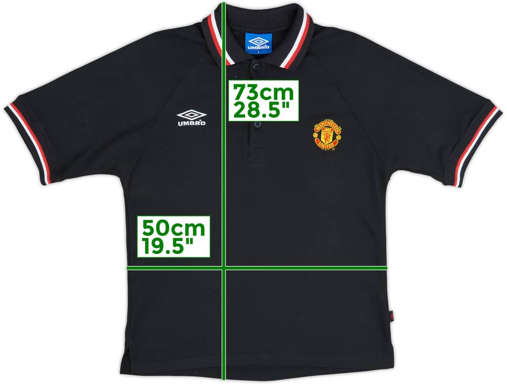 1998-99 Manchester United Umbro Polo Shirt - 9/10 - (S)