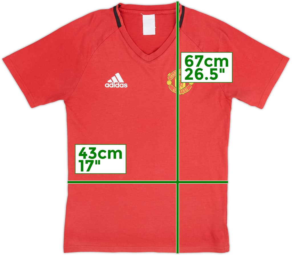 2015-16 Manchester United adidas Cotton Tee - 5/10 - (XS)