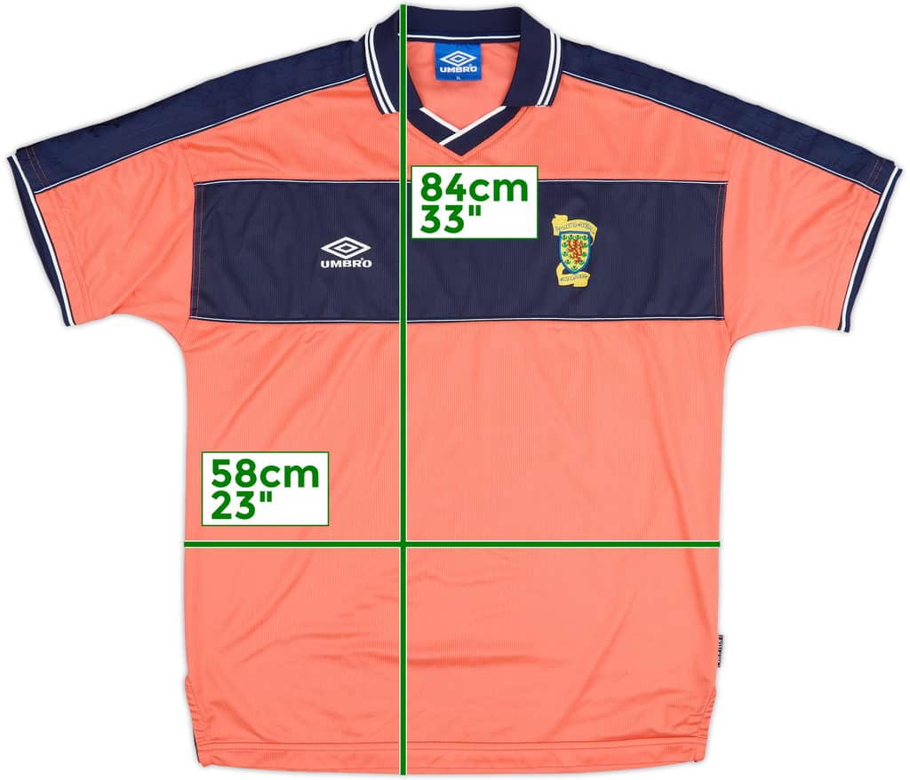 Camiseta de visitante de Scotland 1999-00 - 10/10 - (XL)