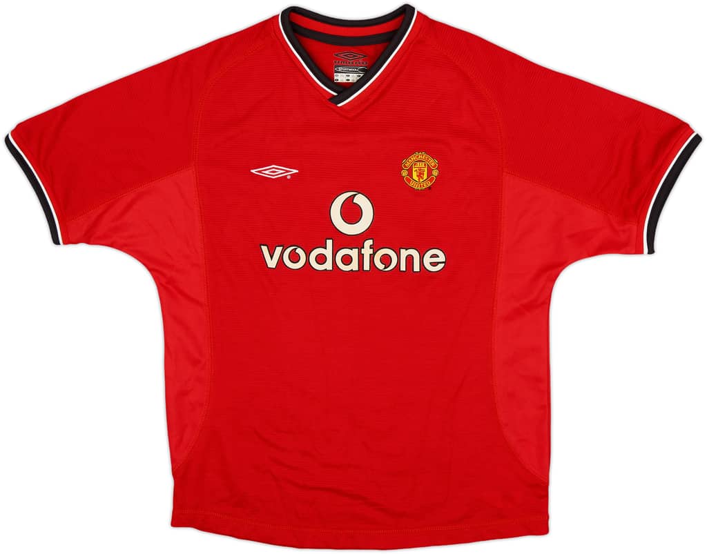 2000-02 Manchester United Home Shirt - 8/10 - (L.Boys)