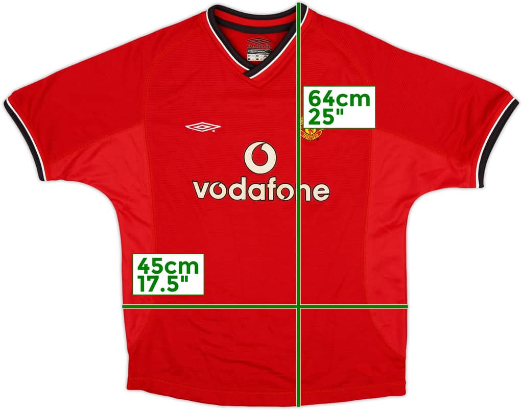 2000-02 Manchester United Home Shirt - 8/10 - (L.Boys)