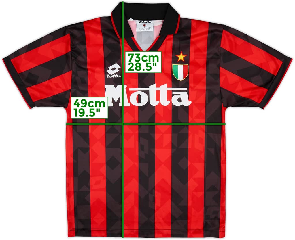 1993-94 AC Milan Home Shirt - 8/10 - (L)