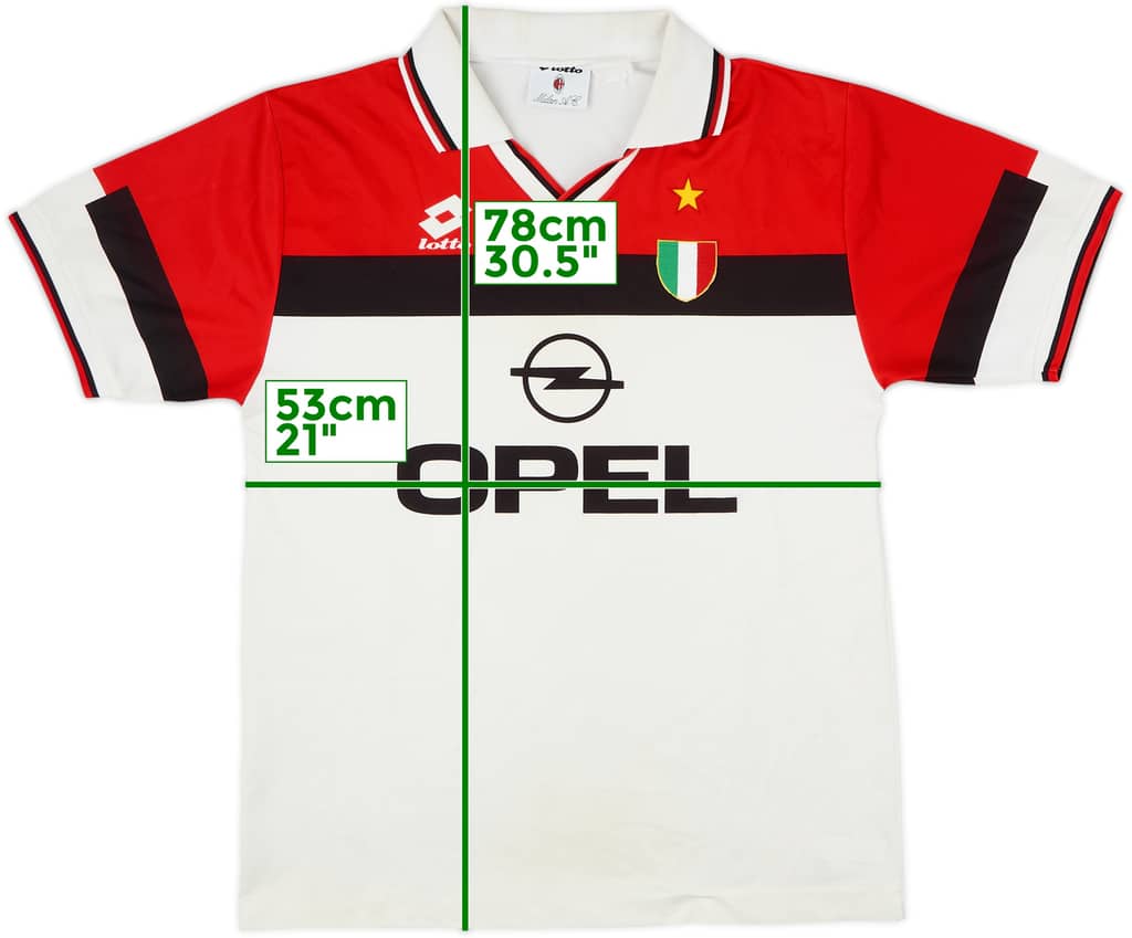 1994-95 AC Milan Camiseta Visitante - 8/10 - (L)