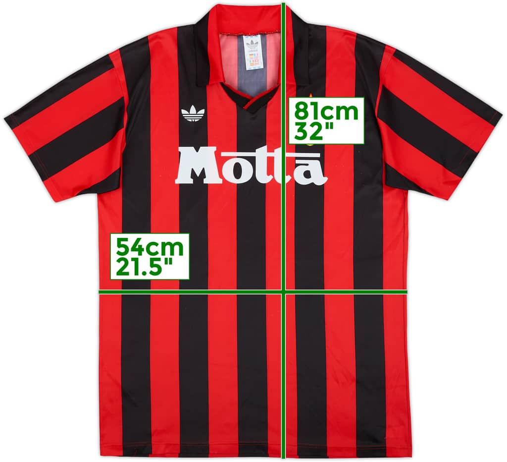 1992-93 AC Milan Home Shirt - 8/10 - (L)