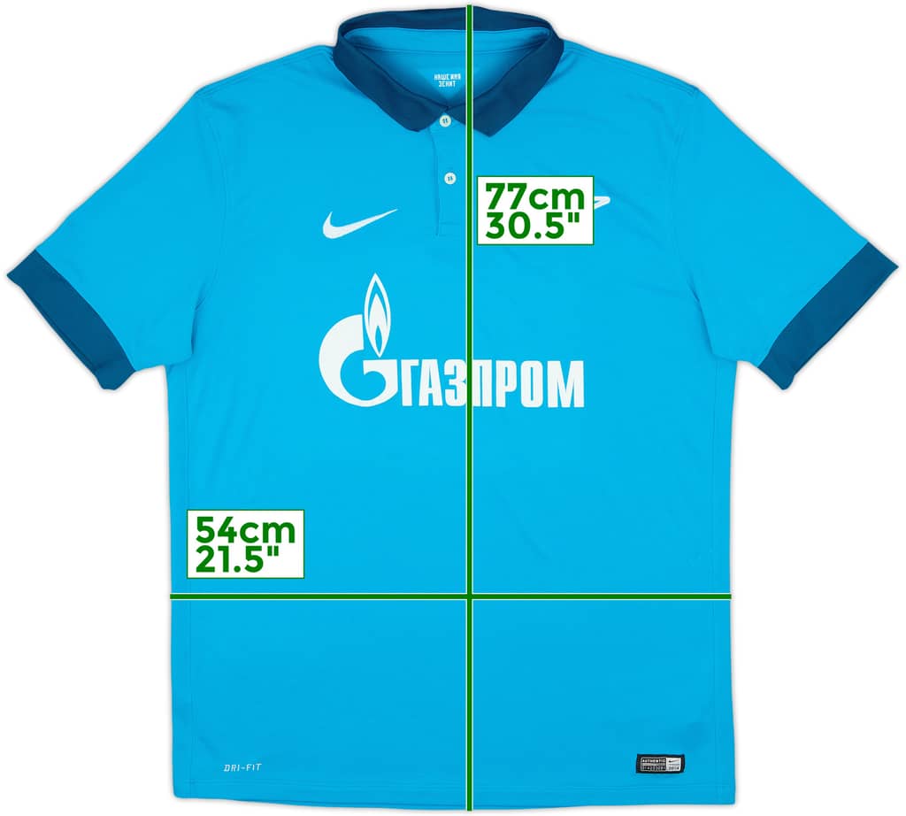 2014-15 Zenit St. Petersburg Home Shirt - 8/10 - (L)