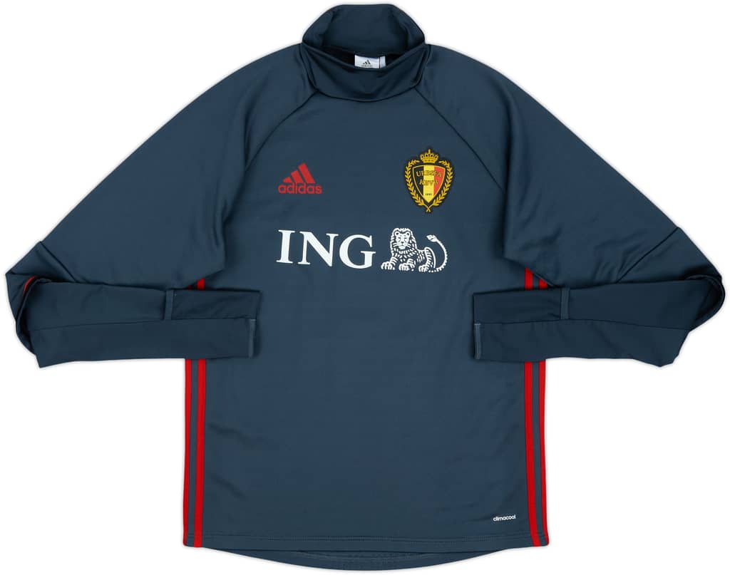 2015-16 Belgium adidas 1/4 Zip Drill Top - 8/10 - (S)