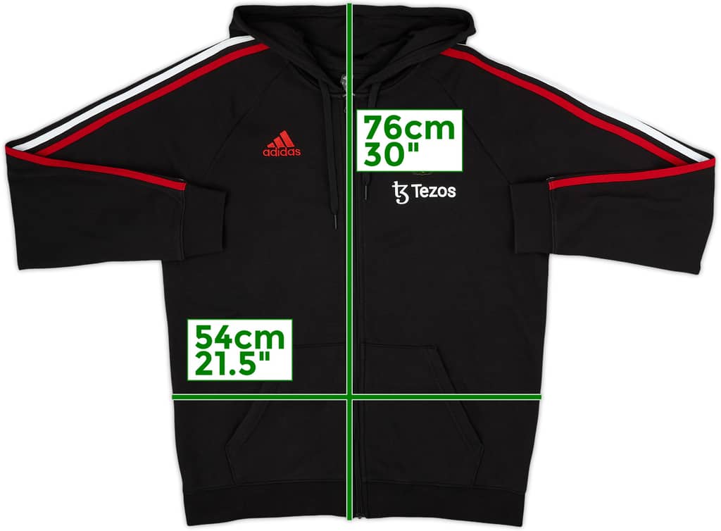 2022-23 Manchester United adidas Hooded Track Jacket - 8/10 - (M)