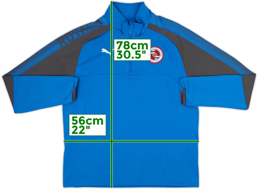 2017-18 Reading Puma 1/4 Zip Training Top - 8/10 - (L)